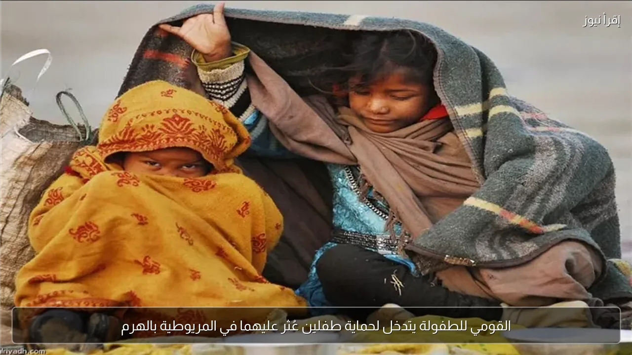 القومي للطفولة يتدخل لحماية طفلين عُثر عليهما في المريوطية بالهرم