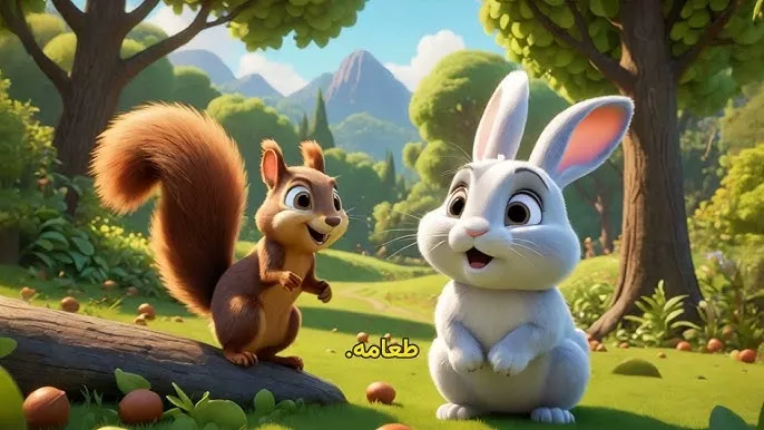 قصة الأرنب النشيط والسنجاب الصديق