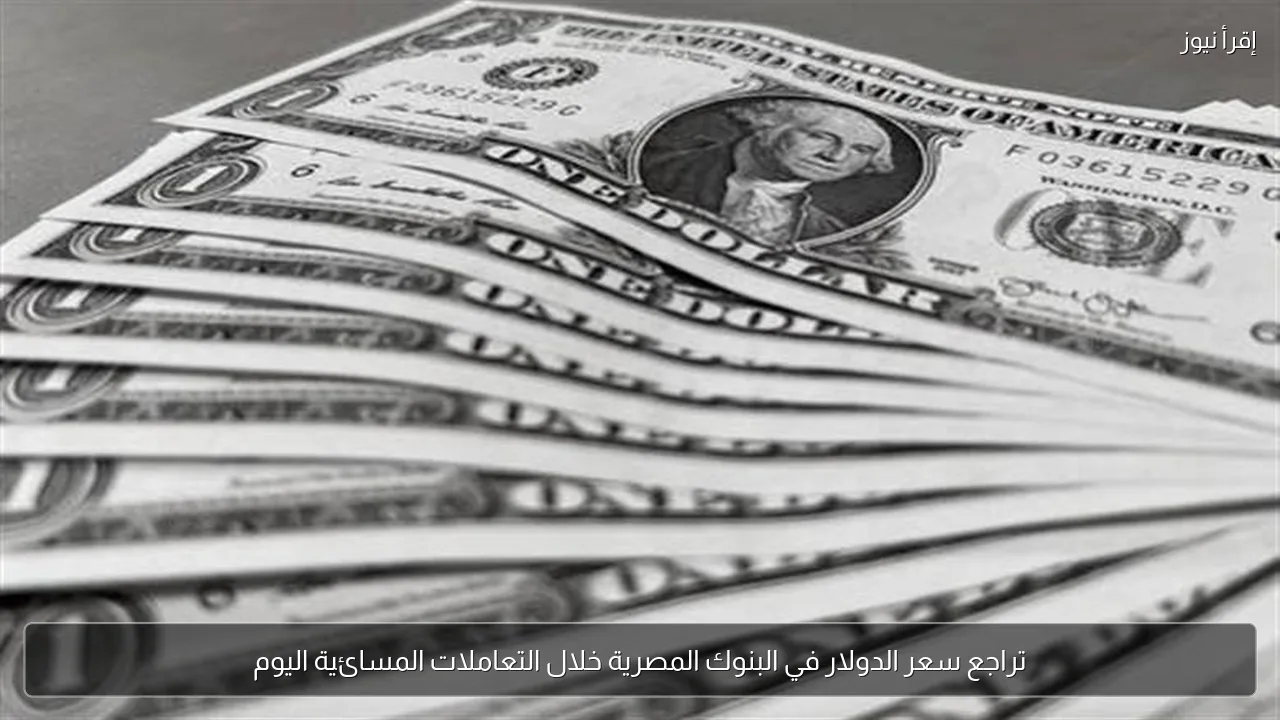 تراجع سعر الدولار في البنوك المصرية خلال التعاملات المسائية اليوم