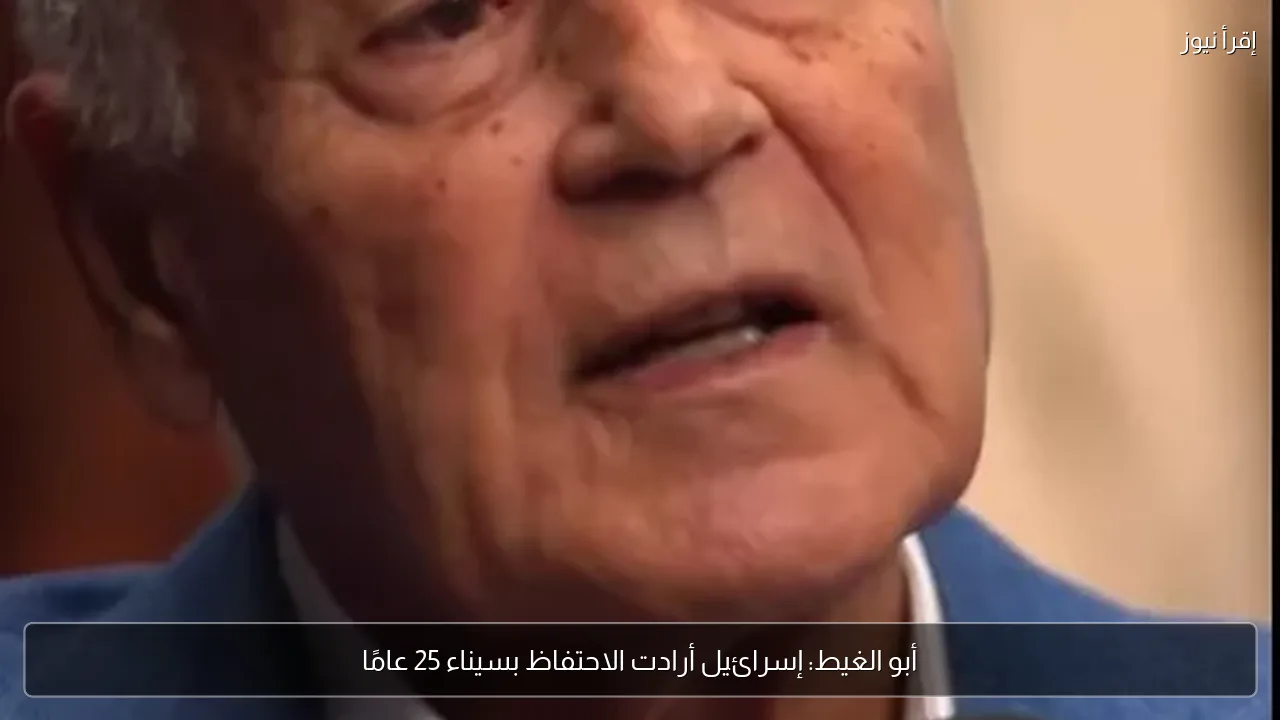 أبو الغيط: إسرائيل أرادت الاحتفاظ بسيناء 25 عامًا