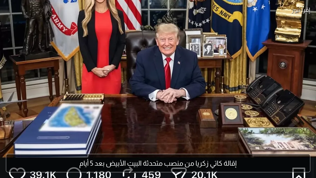 إقالة كاتي زكريا من منصب متحدثة البيت الأبيض بعد 5 أيام