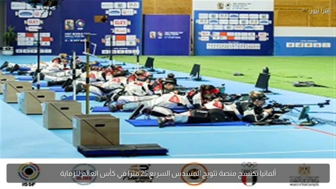 ألمانيا تكتسح منصة تتويج المسدس السريع 25 مترا في كأس العالم للرماية