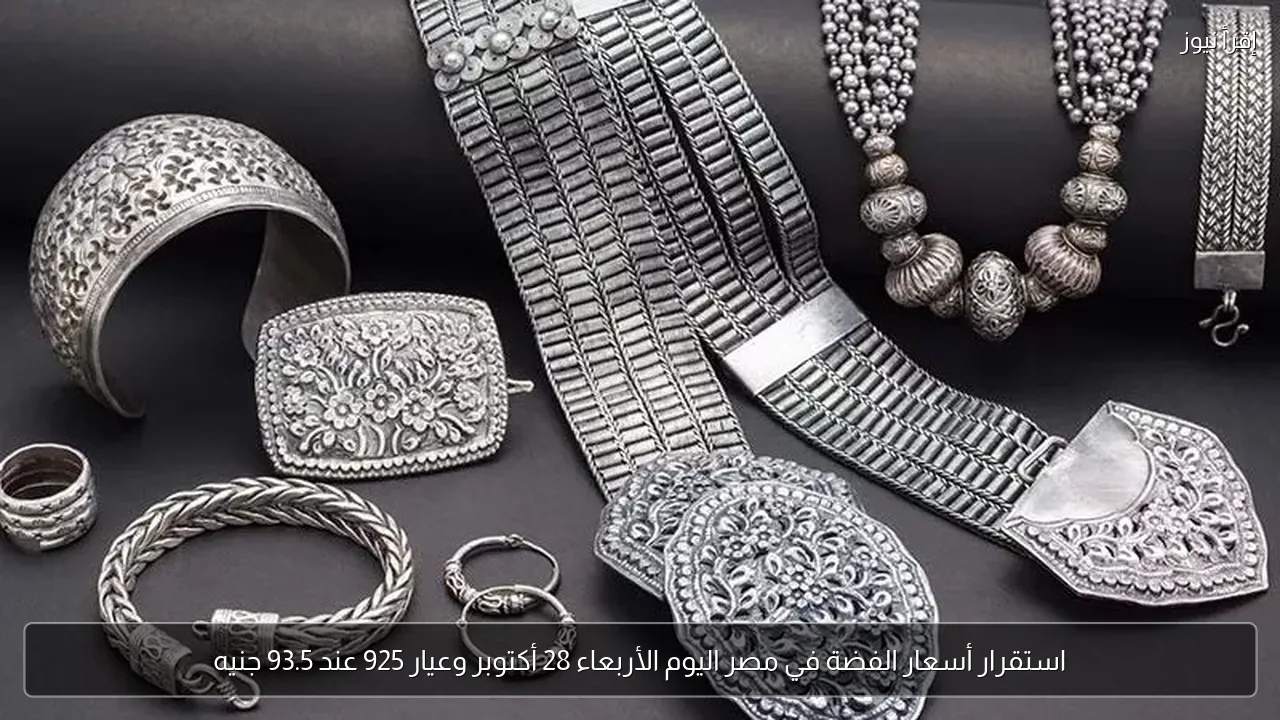 استقرار أسعار الفضة في مصر اليوم الأربعاء 28 أكتوبر وعيار 925 عند 93.5 جنيه