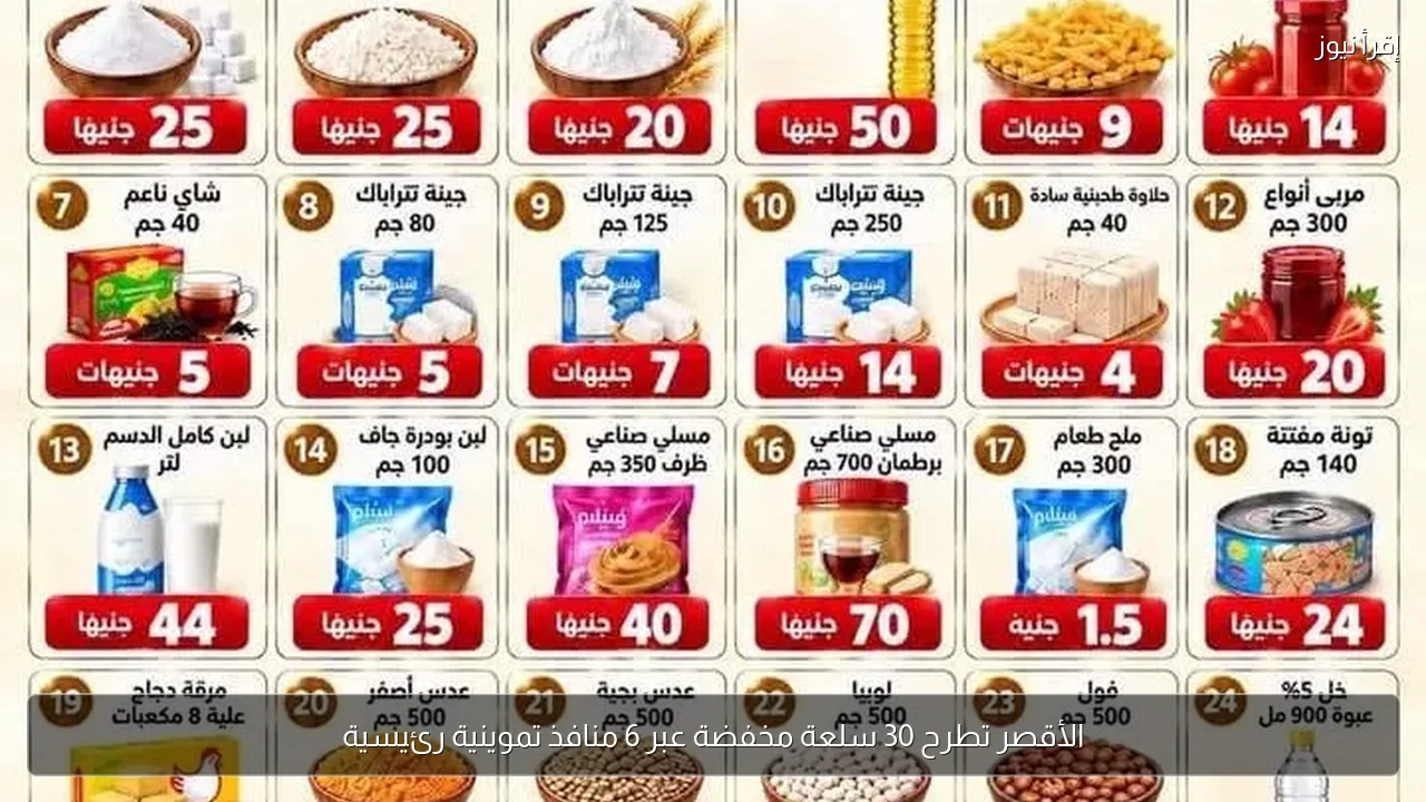 الأقصر تطرح 30 سلعة مخفضة عبر 6 منافذ تموينية رئيسية