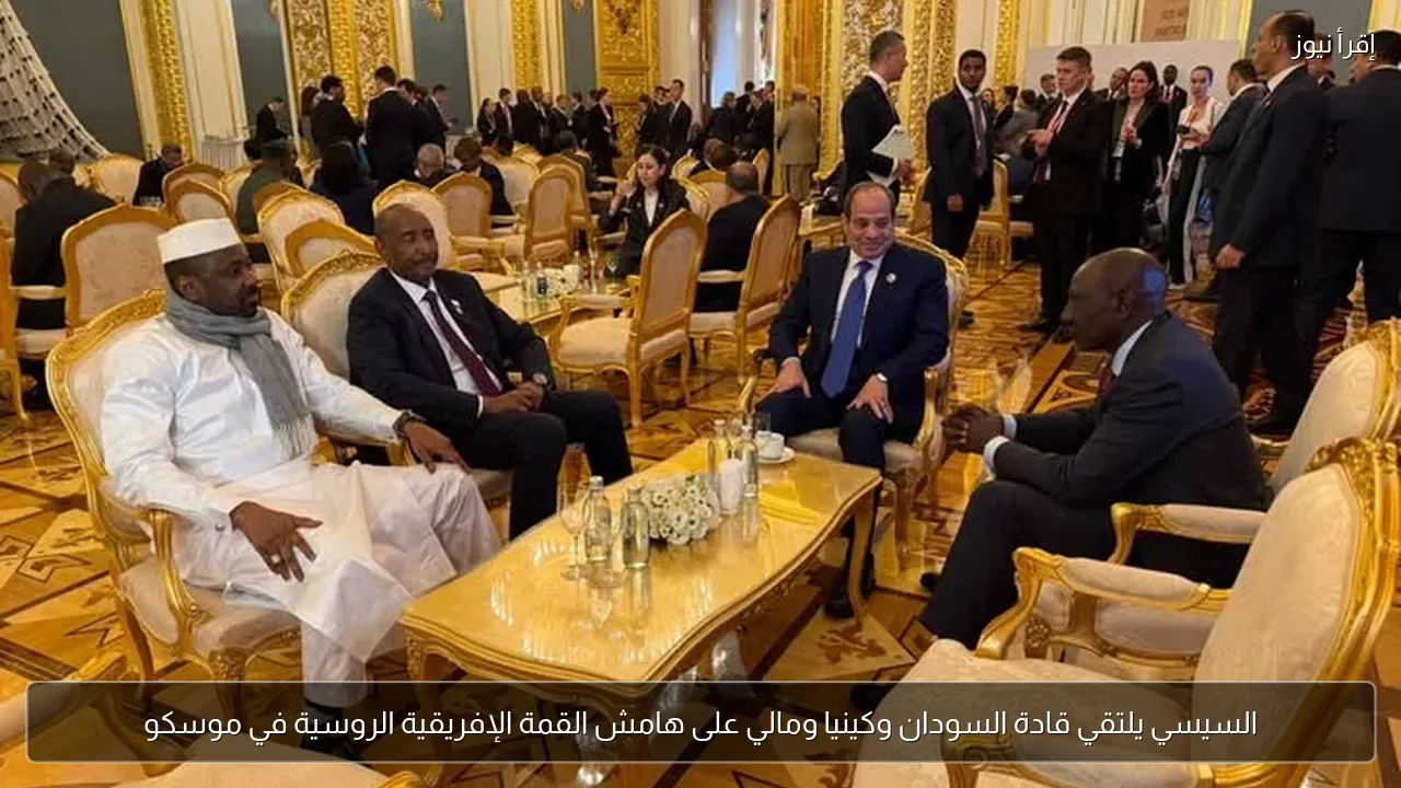 السيسي يلتقي قادة السودان وكينيا ومالي على هامش القمة الإفريقية الروسية في موسكو