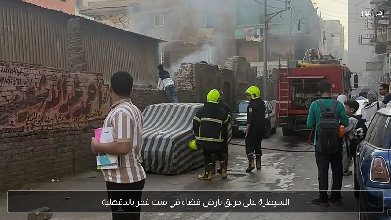 السيطرة على حريق بأرض فضاء في ميت غمر بالدقهلية