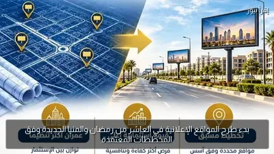 بدء طرح المواقع الإعلانية في العاشر من رمضان والمنيا الجديدة وفق المخططات المعتمدة