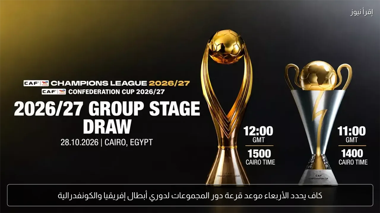 كاف يحدد الأربعاء موعد قرعة دور المجموعات لدوري أبطال إفريقيا والكونفدرالية