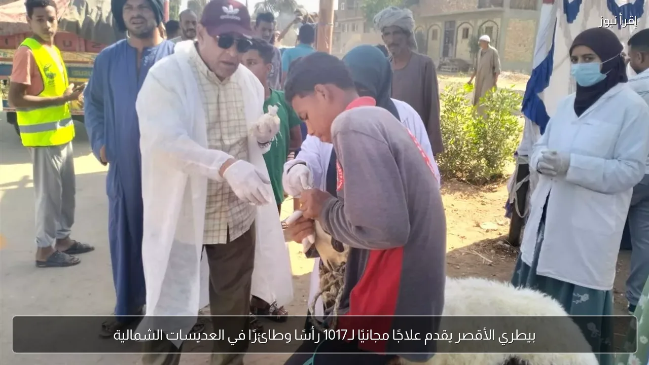 بيطري الأقصر يقدم علاجًا مجانيًا لـ1017 رأسًا وطائرًا في العديسات الشمالية