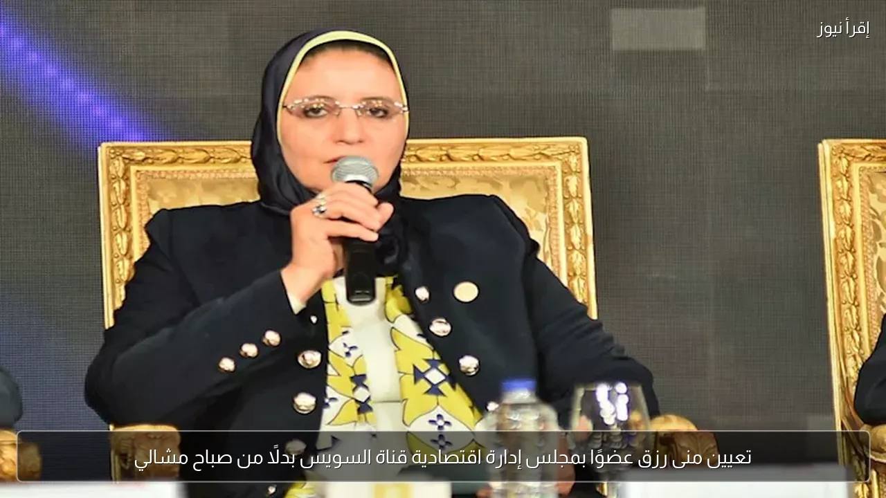 تعيين منى رزق عضوًا بمجلس إدارة اقتصادية قناة السويس بدلًا من صباح مشالي