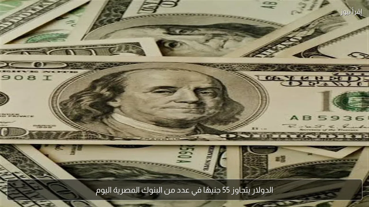 الدولار يتجاوز 55 جنيهًا في عدد من البنوك المصرية اليوم