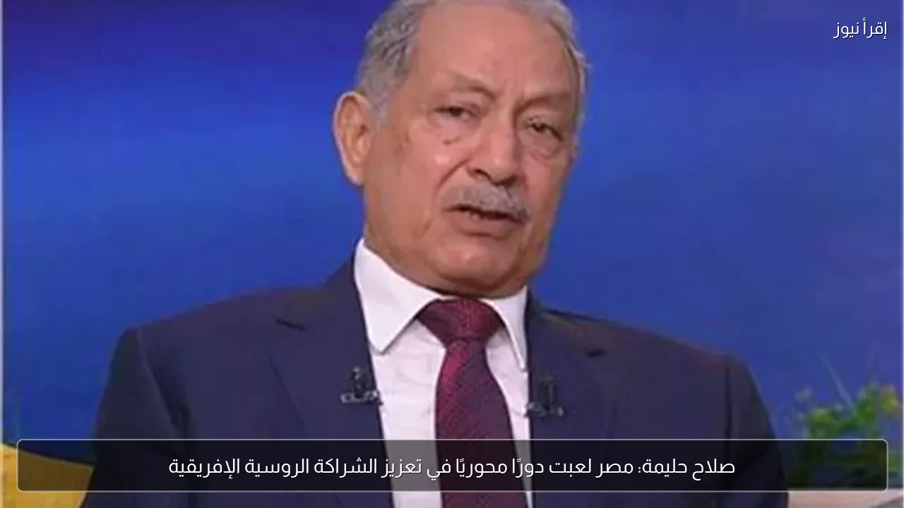 صلاح حليمة: مصر لعبت دورًا محوريًا في تعزيز الشراكة الروسية الإفريقية