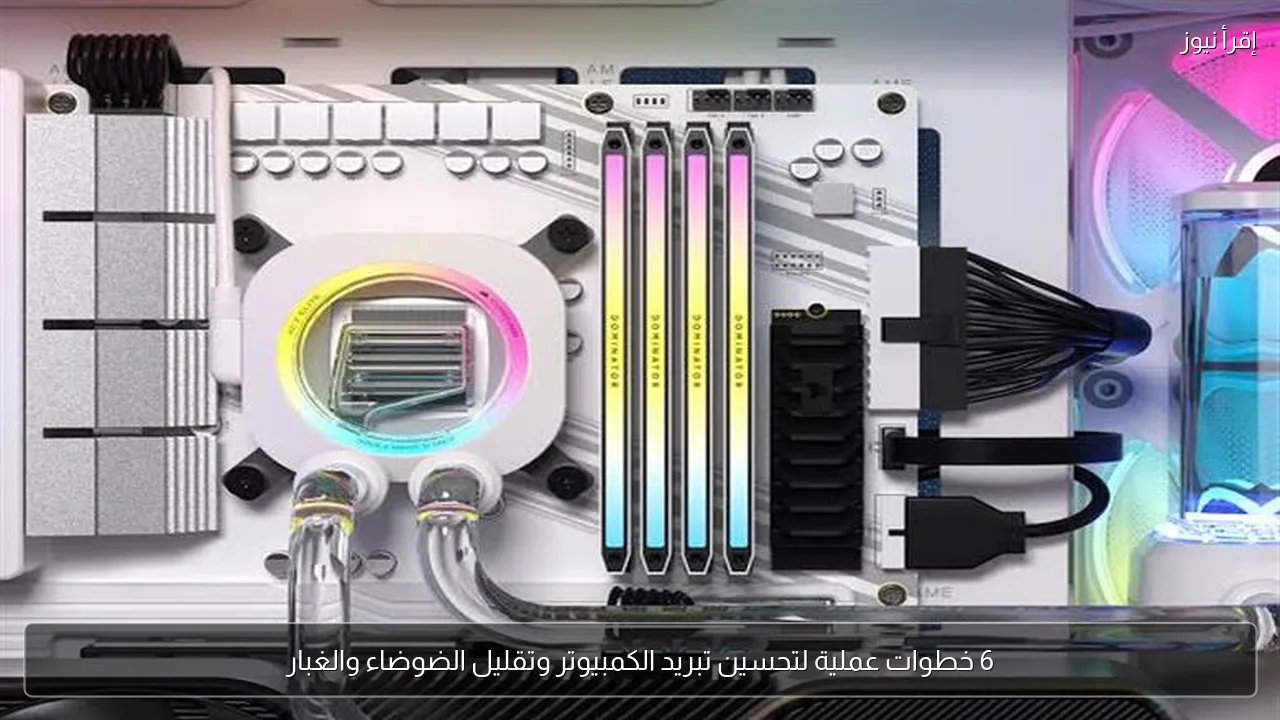 6 خطوات عملية لتحسين تبريد الكمبيوتر وتقليل الضوضاء والغبار