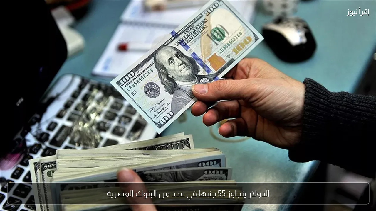 الدولار يتجاوز 55 جنيها في عدد من البنوك المصرية