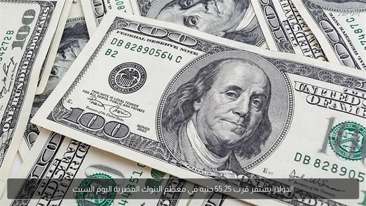 الدولار يستقر قرب 55.25 جنيه في معظم البنوك المصرية اليوم السبت