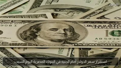 استقرار سعر الدولار أمام الجنيه في البنوك المصرية اليوم السبت