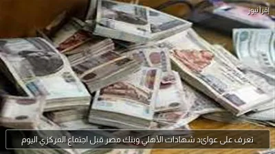 تعرف على عوائد شهادات الأهلي وبنك مصر قبل اجتماع المركزي اليوم