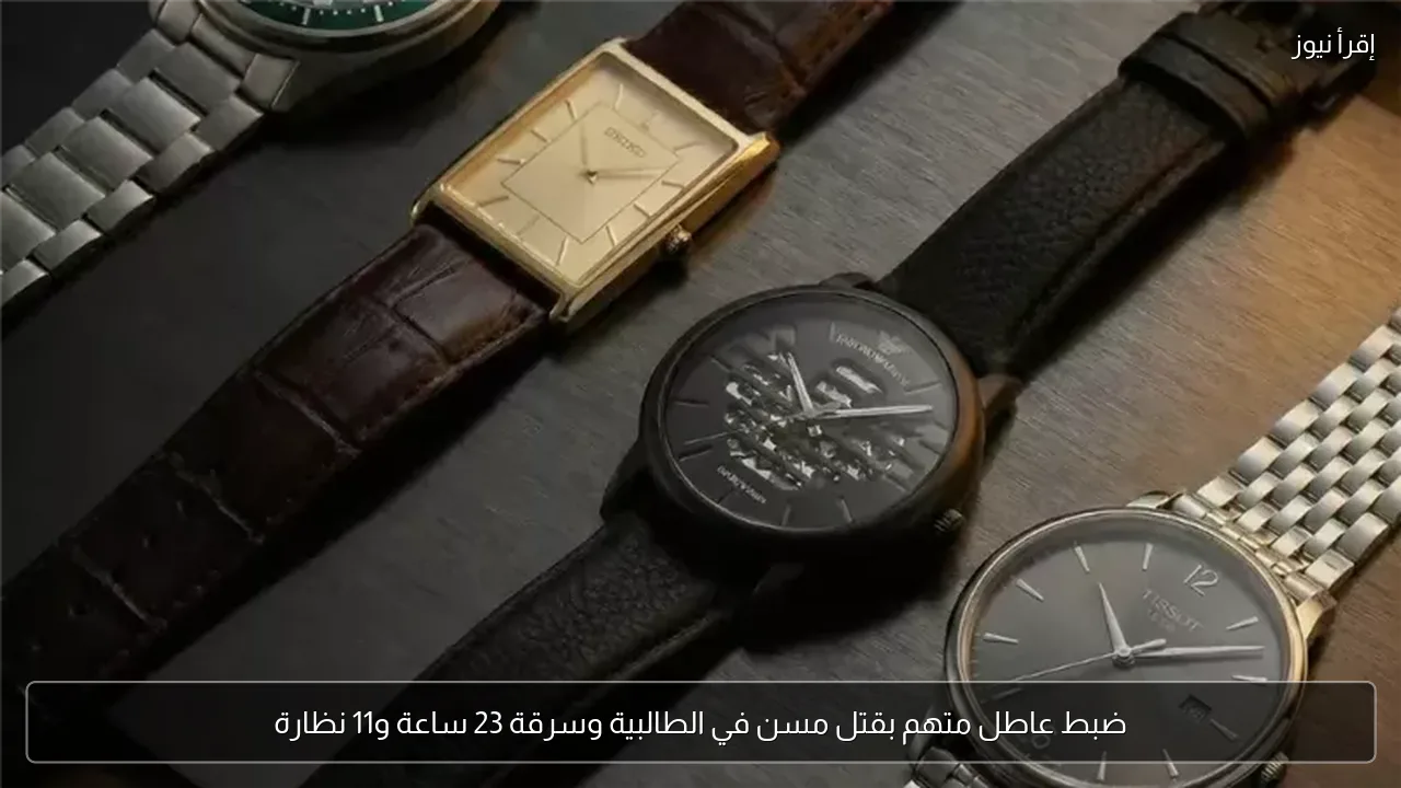 ضبط عاطل متهم بقتل مسن في الطالبية وسرقة 23 ساعة و11 نظارة