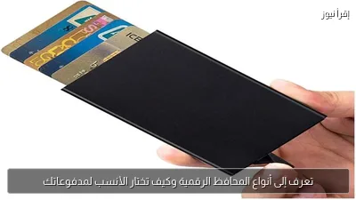 تعرف إلى أنواع المحافظ الرقمية وكيف تختار الأنسب لمدفوعاتك