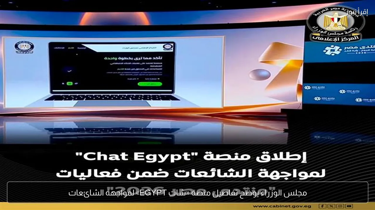 مجلس الوزراء يوضح تفاصيل منصة «شات EGYPT» لمواجهة الشائعات