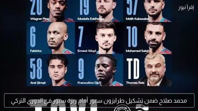 محمد صلاح ضمن تشكيل طرابزون سبور أمام ريزة سبور في الدوري التركي
