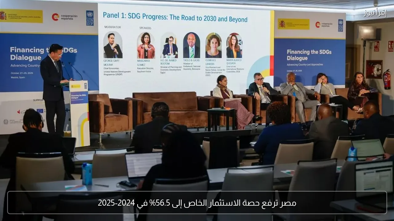مصر ترفع حصة الاستثمار الخاص إلى 56.5% في 2024-2025