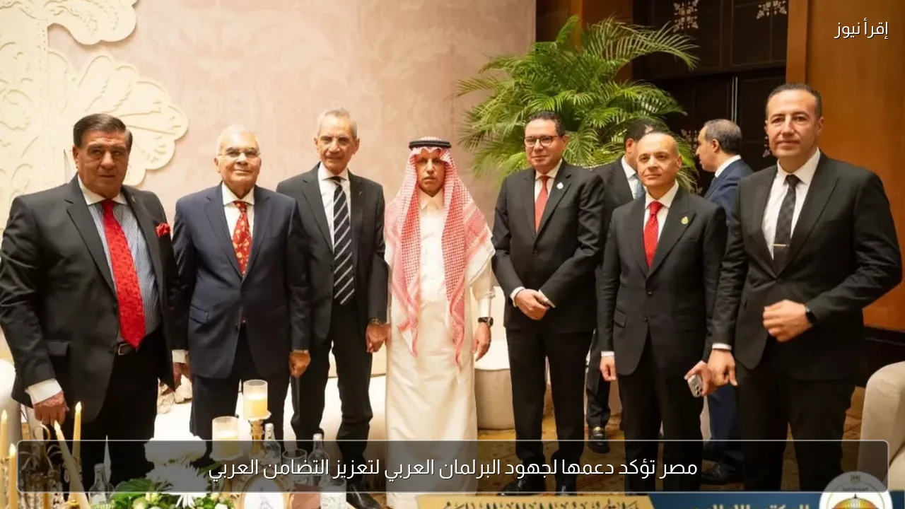 مصر تؤكد دعمها لجهود البرلمان العربي لتعزيز التضامن العربي