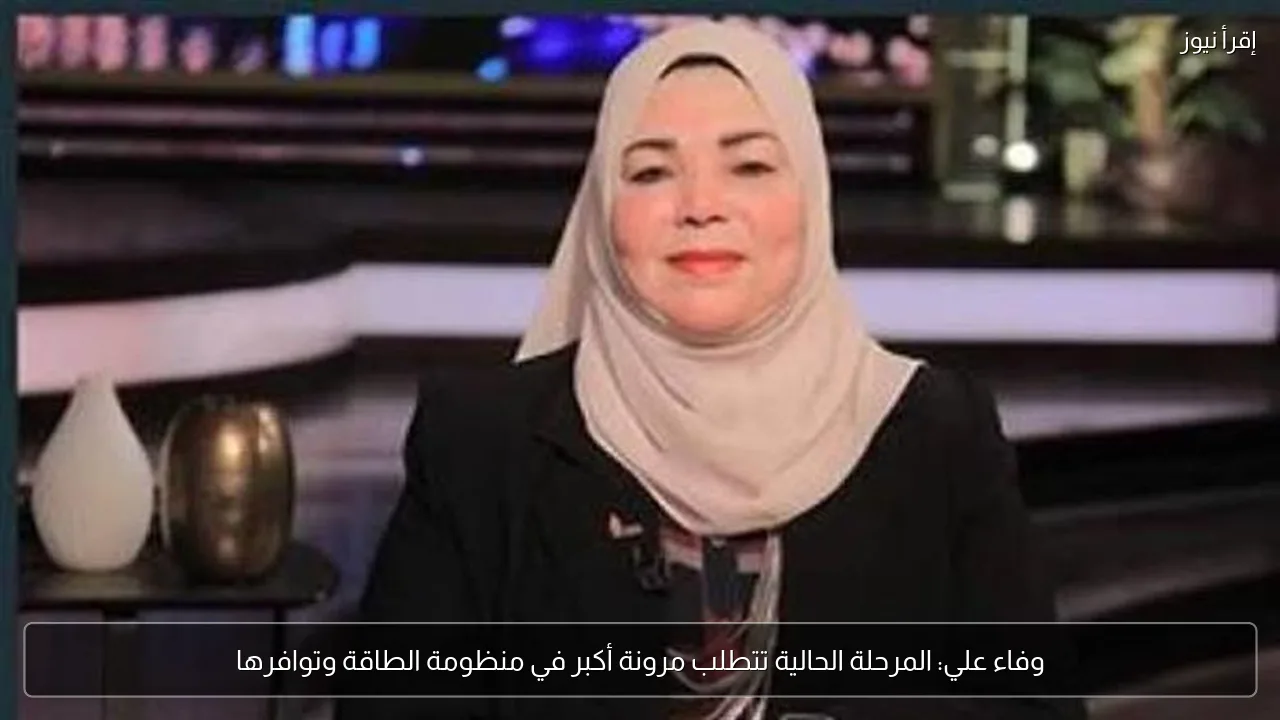 وفاء علي: المرحلة الحالية تتطلب مرونة أكبر في منظومة الطاقة وتوافرها