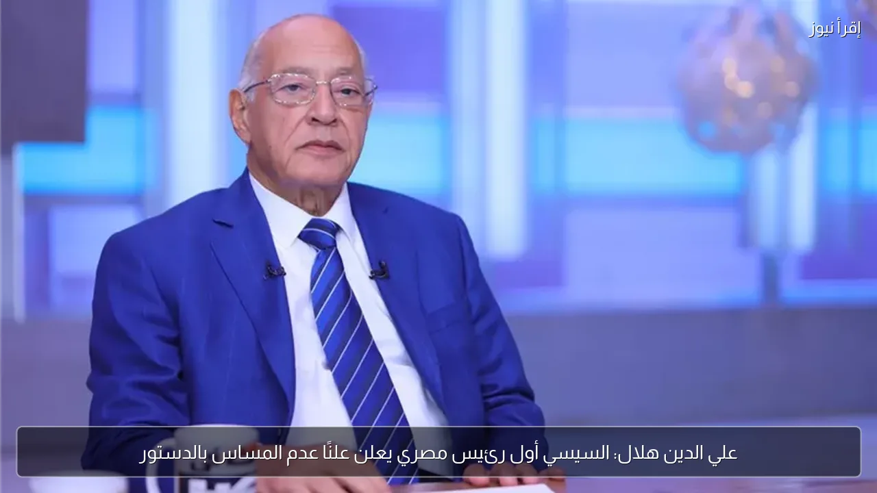 علي الدين هلال: السيسي أول رئيس مصري يعلن علنًا عدم المساس بالدستور