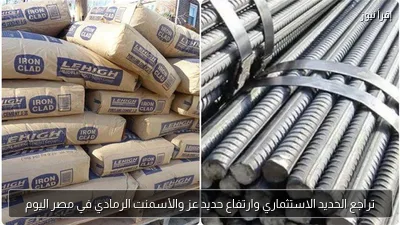 تراجع الحديد الاستثماري وارتفاع حديد عز والأسمنت الرمادي في مصر اليوم