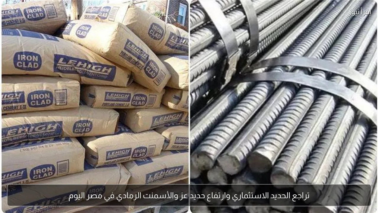 تراجع الحديد الاستثماري وارتفاع حديد عز والأسمنت الرمادي في مصر اليوم