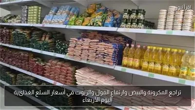 تراجع المكرونة والبيض وارتفاع الفول والزيوت في أسعار السلع الغذائية اليوم الأربعاء
