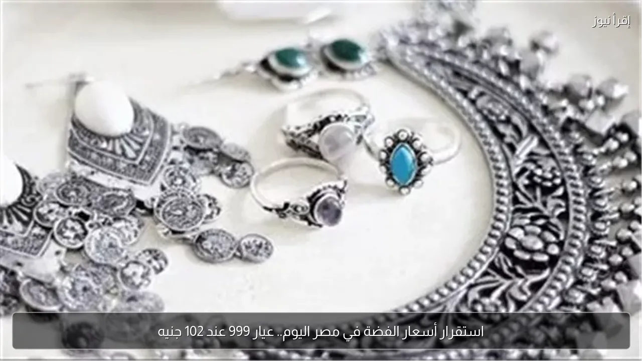 استقرار أسعار الفضة في مصر اليوم.. عيار 999 عند 102 جنيه