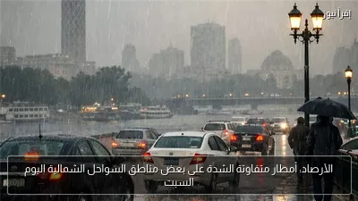 الأرصاد: أمطار متفاوتة الشدة على بعض مناطق السواحل الشمالية اليوم السبت