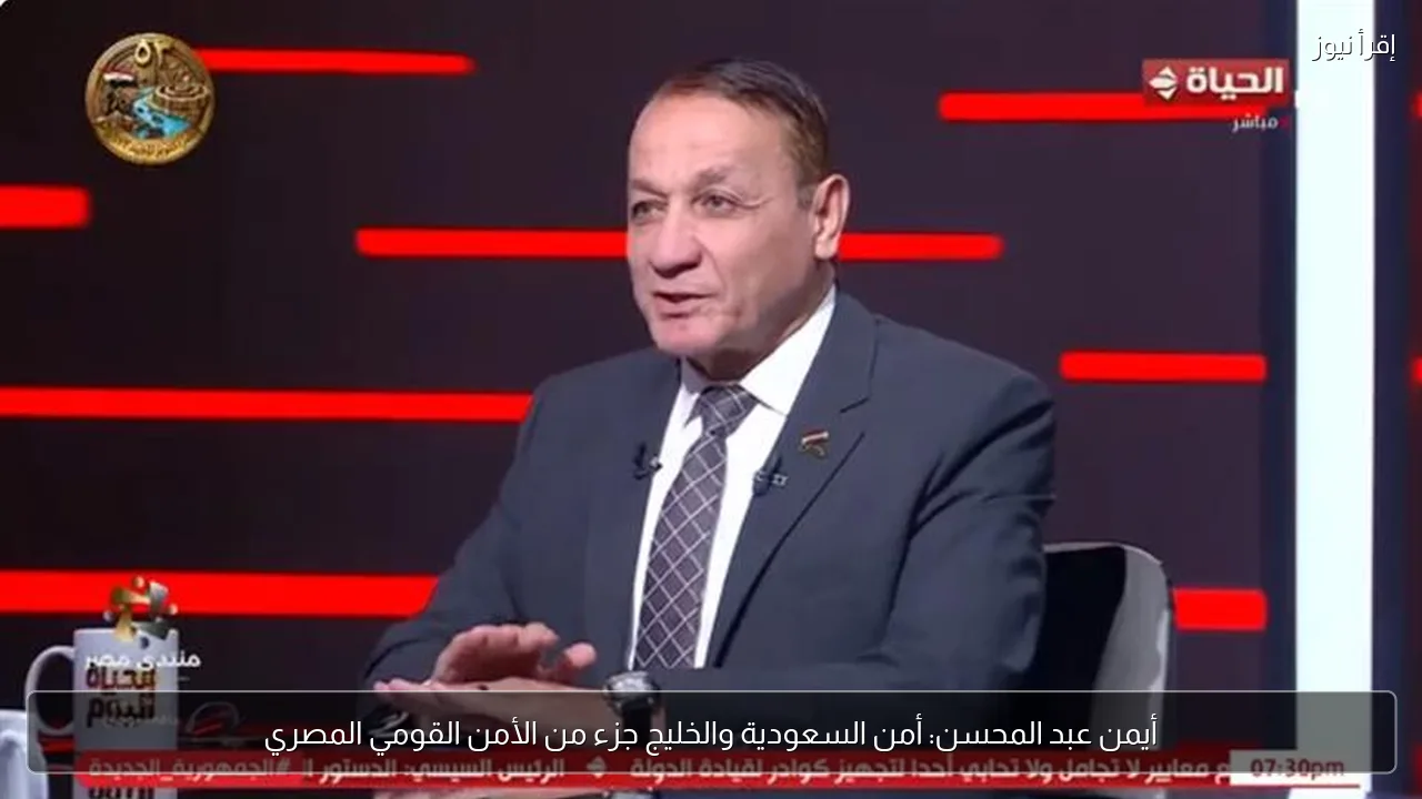 أيمن عبد المحسن: أمن السعودية والخليج جزء من الأمن القومي المصري