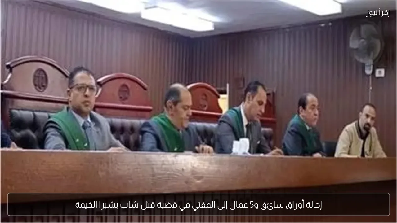 إحالة أوراق سائق و5 عمال إلى المفتي في قضية قتل شاب بشبرا الخيمة