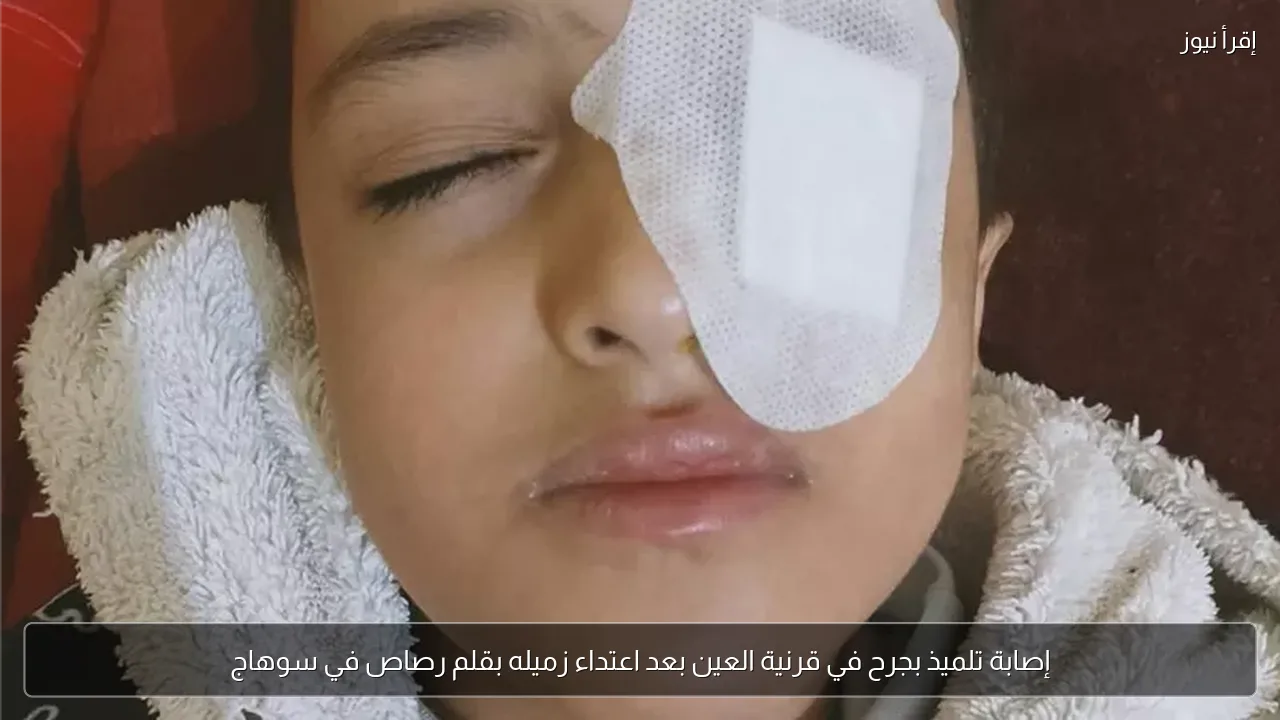 إصابة تلميذ بجرح في قرنية العين بعد اعتداء زميله بقلم رصاص في سوهاج