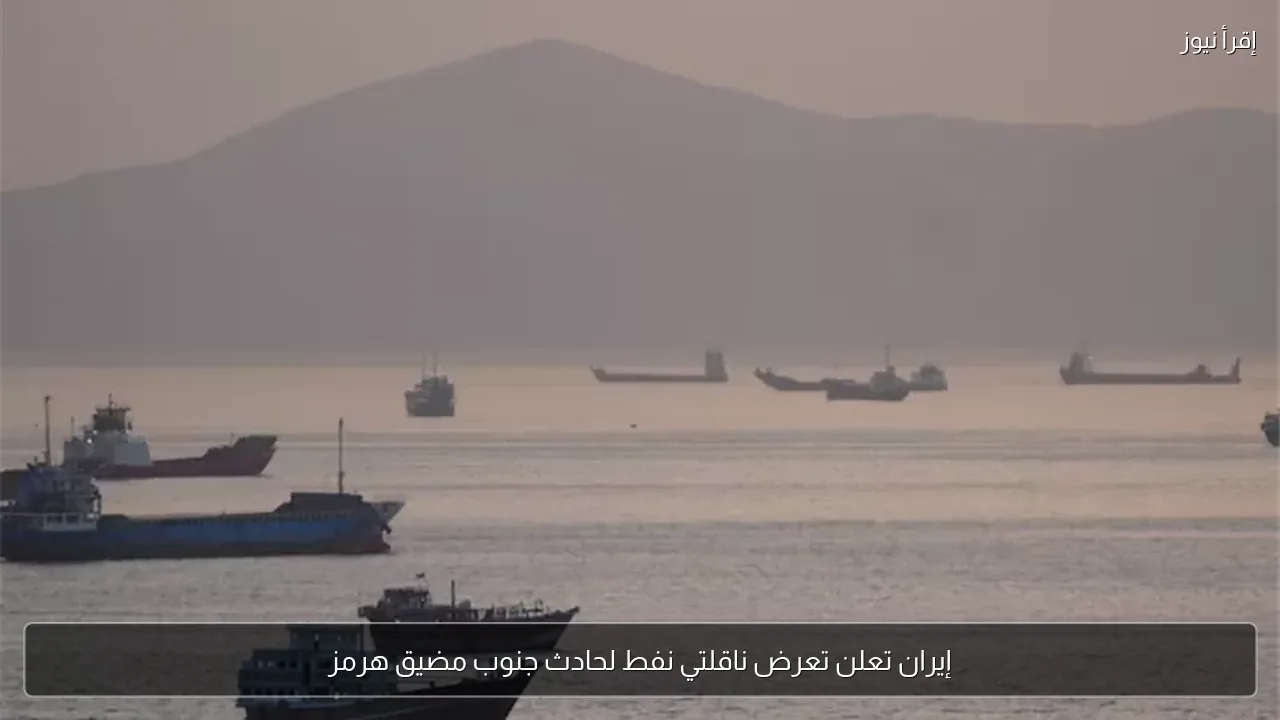 إيران تعلن تعرض ناقلتي نفط لحادث جنوب مضيق هرمز