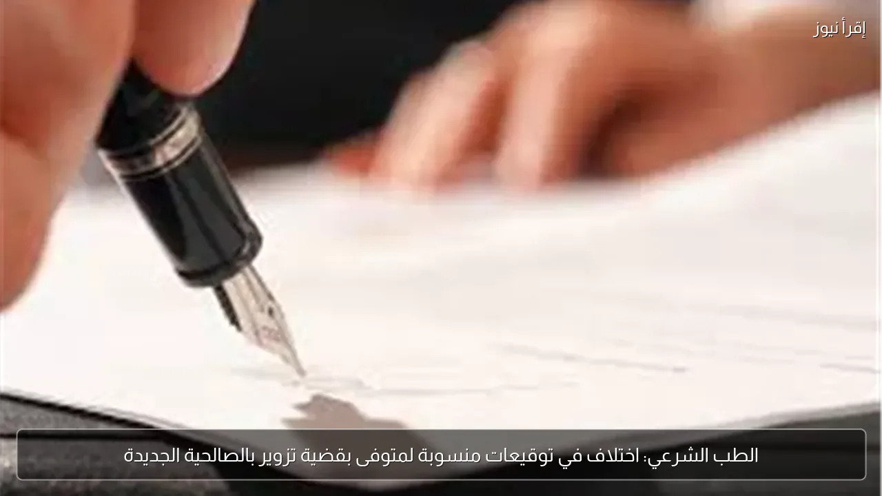 الطب الشرعي: اختلاف في توقيعات منسوبة لمتوفى بقضية تزوير بالصالحية الجديدة