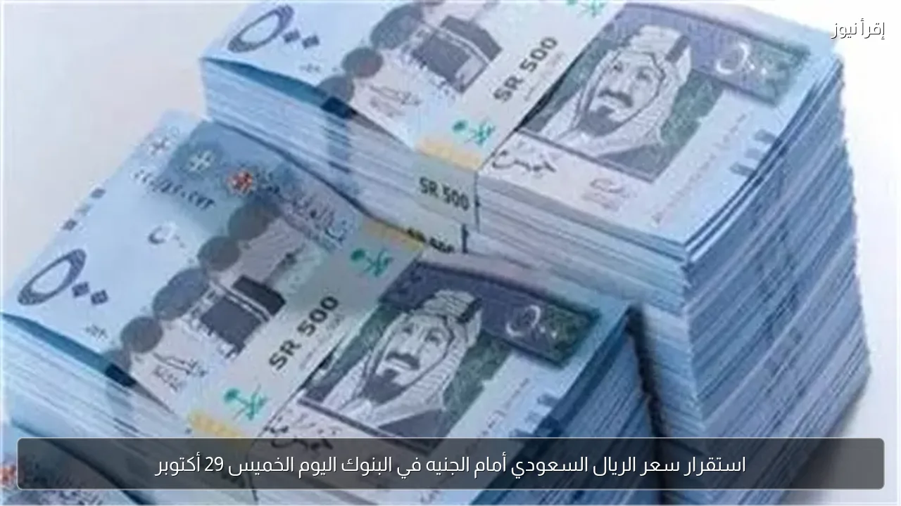 استقرار سعر الريال السعودي أمام الجنيه في البنوك اليوم الخميس 29 أكتوبر