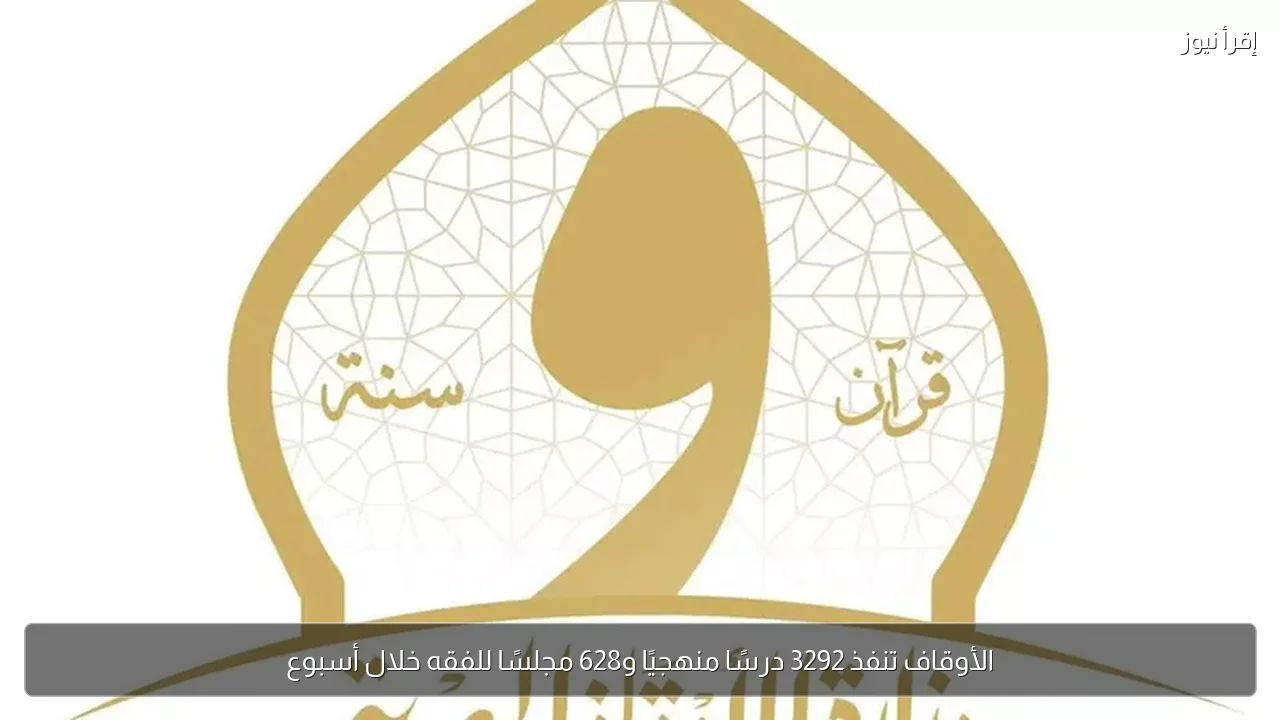 الأوقاف تنفذ 3292 درسًا منهجيًا و628 مجلسًا للفقه خلال أسبوع