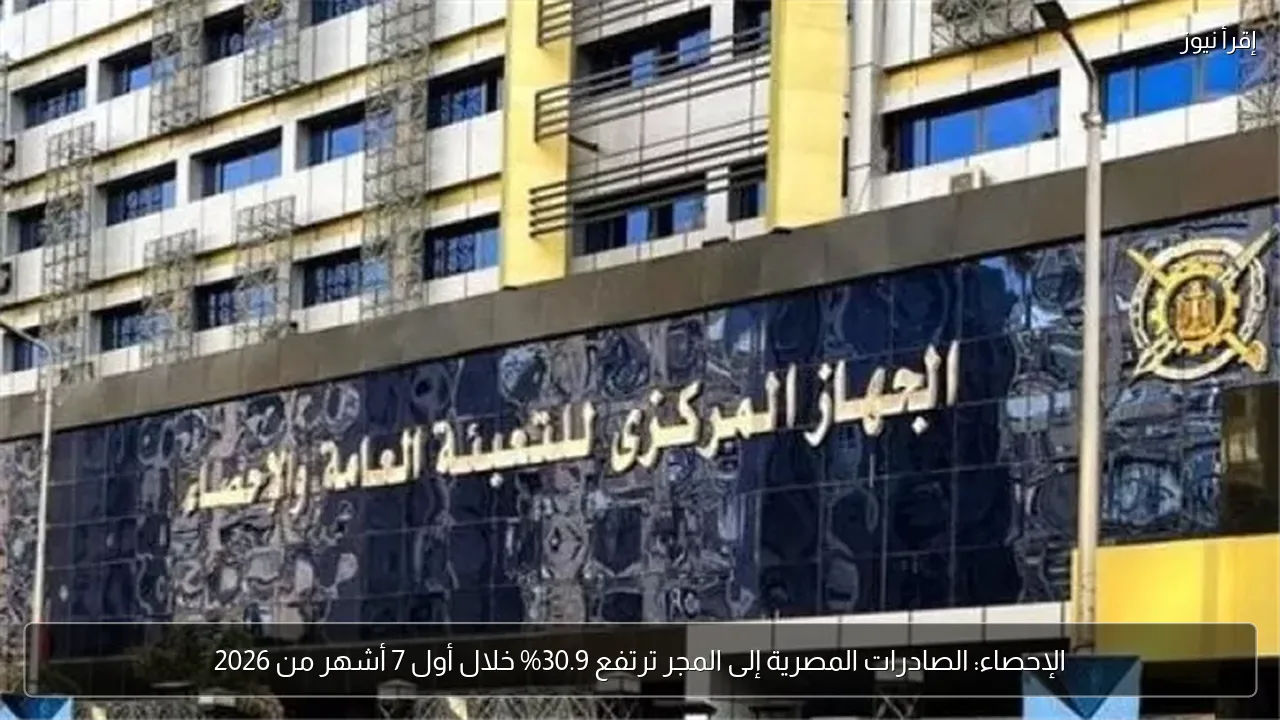 الإحصاء: الصادرات المصرية إلى المجر ترتفع 30.9% خلال أول 7 أشهر من 2026