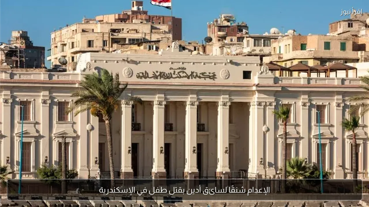 الإعدام شنقًا لسائق أدين بقتل طفل في الإسكندرية