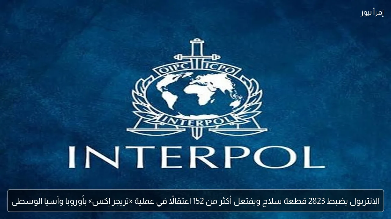 الإنتربول يضبط 2823 قطعة سلاح ويفتعل أكثر من 152 اعتقالًا في عملية «تريجر إكس» بأوروبا وآسيا الوسطى