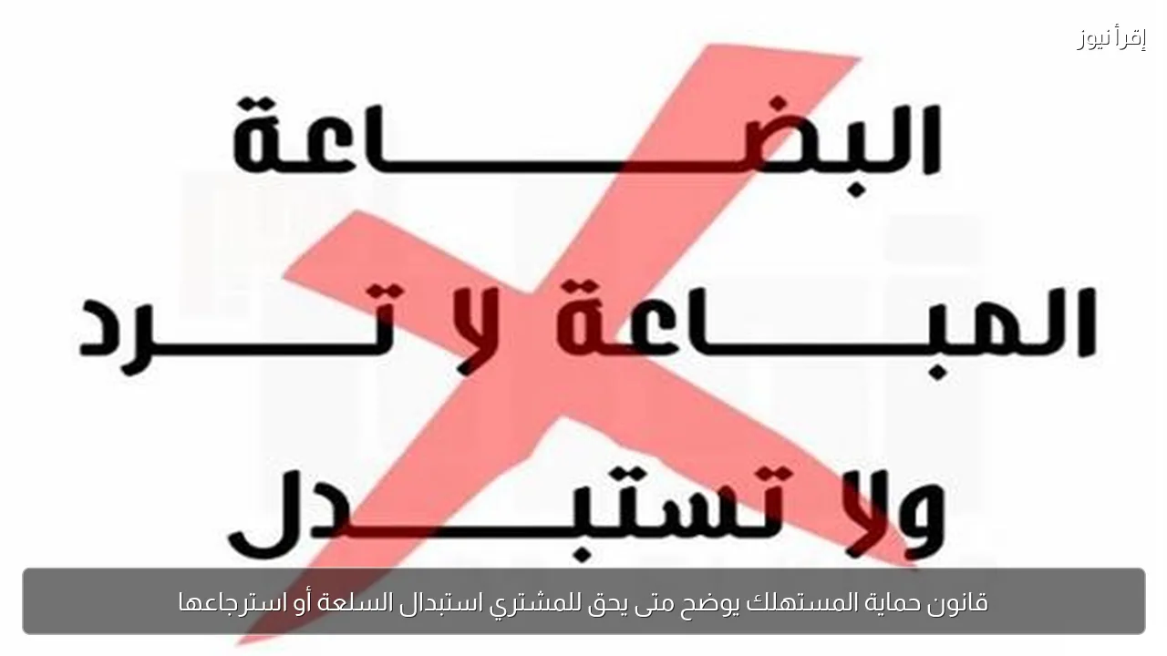 قانون حماية المستهلك يوضح متى يحق للمشتري استبدال السلعة أو استرجاعها