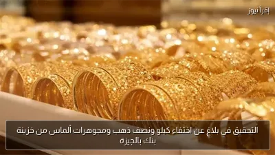 التحقيق في بلاغ عن اختفاء كيلو ونصف ذهب ومجوهرات ألماس من خزينة بنك بالجيزة