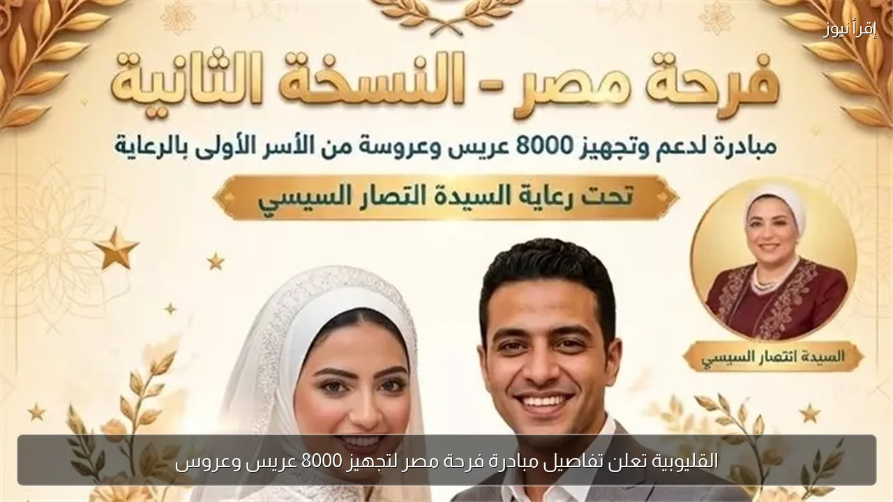 القليوبية تعلن تفاصيل مبادرة فرحة مصر لتجهيز 8000 عريس وعروس