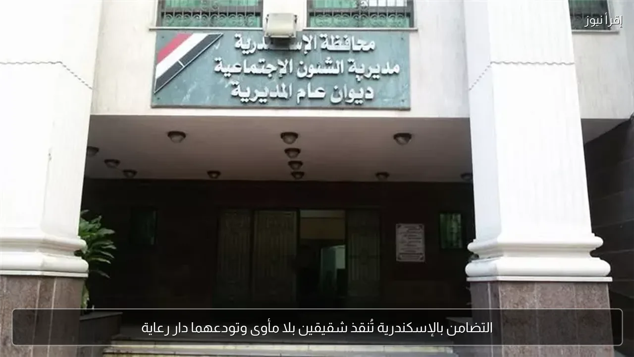 التضامن بالإسكندرية تُنقذ شقيقين بلا مأوى وتودعهما دار رعاية