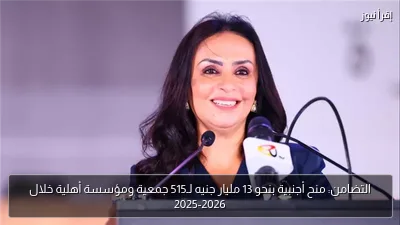 التضامن: منح أجنبية بنحو 13 مليار جنيه لـ515 جمعية ومؤسسة أهلية خلال 2025-2026