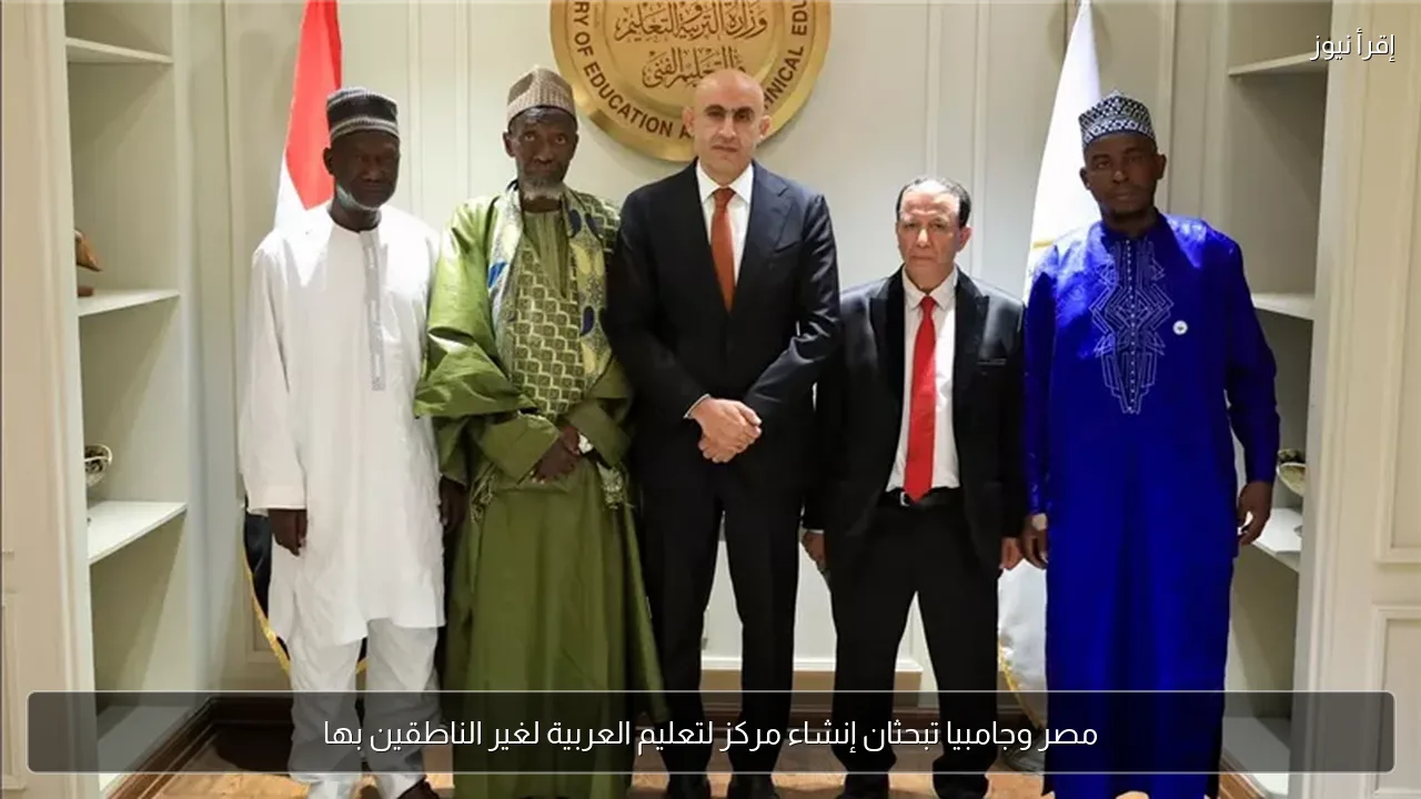 مصر وجامبيا تبحثان إنشاء مركز لتعليم العربية لغير الناطقين بها